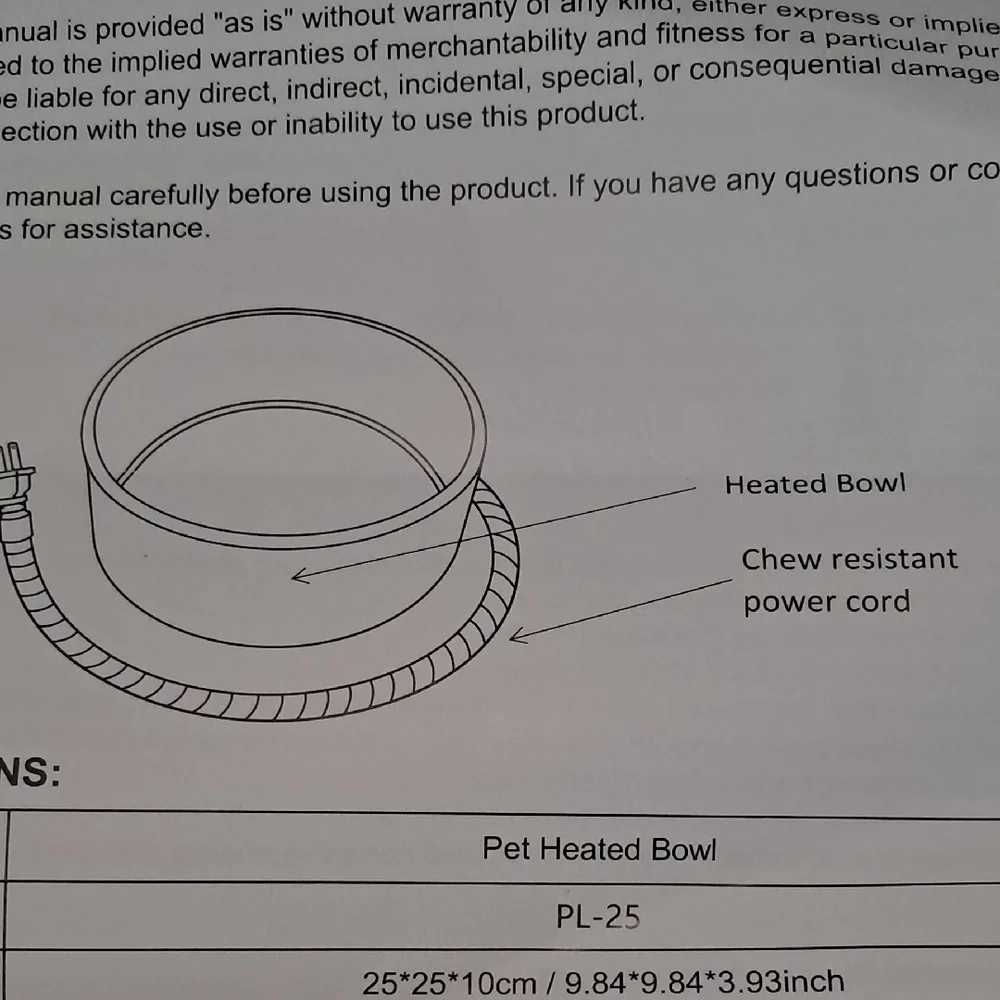 Pet Heated Bowl